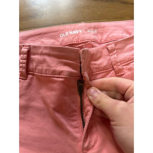 Old Navy Pixie Chino Pants Size 4 Rainer Cherry Modern Stretch Summer Spring - Picture 8 of 16